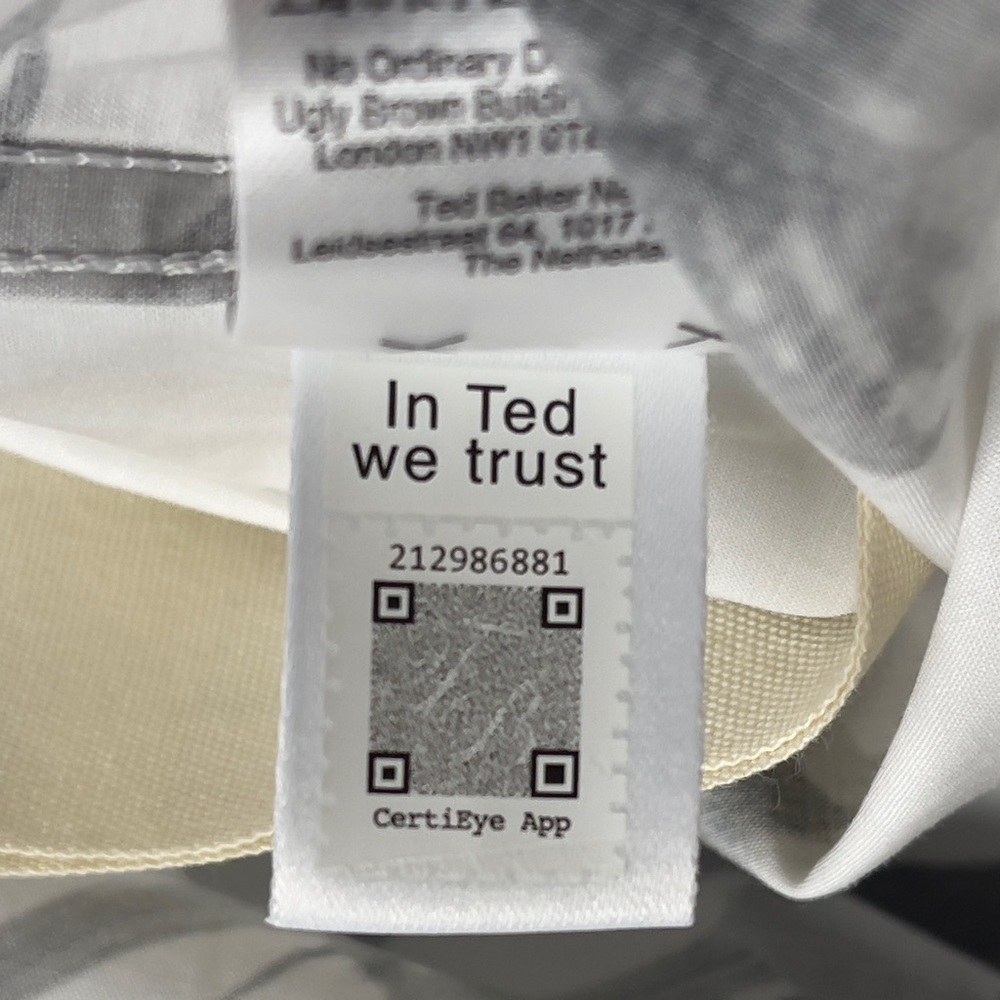 Ted Baker London Oldford Thistle Print Button-Up Shirt Size 6 (XXL) - Picture 11 of 15